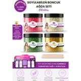 Smoothly 4 Adet Mix Soyulabilen Boncuk Ağda 1200G+ 4 Adet Karınca Yumurta Yağ + 4 Spatula | Yedek Boncuk Set