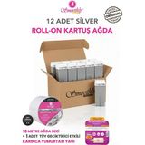 Smoothly Kartuş Silver Roll-On Ağda 12 Li Set 200 ml + 1 Adet Karınca Yumurta Yağı + 10 Mt. Bez