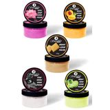 Smoothly Lotus Çiçeği + Mango Şeftali + Bisküvi + Siyah Orkide + Misket Limon El Ayak Bakım Peeling Seti