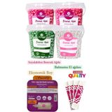 Smoothly Mix 4 Adet 1000 gr Soyulabilen Boncuk Ağda Seti 1 Adet Karınca Yumurta Yağ, Spatula Seti