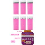 smoothly Roll-on Kartuş Sir Ağda Pembe Pudralı 6lı Set 600ml Hassas Cilt Ve Hassas Bölge Ağdası