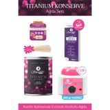 Smoothly Titanium Konserve Ağda Seti, 800 gr, Konserve Ağda, Ağda Makinesi + Ağda Bezi + Spatula + Tüy