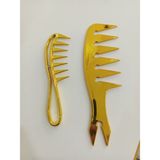 Smp Wax Tarağı 2'li Gold Set Saç Şekillendirici Tarak Berber Salon Tarakları