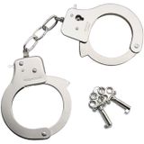 SMR0372 Parti Aksesuar Anahtarlı Oyuncak Metal Kelepçe Polis Kelepçesi