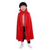 SMRPELERİN-15 Kırmızı Renk Yakalı Pelerin Çocuk Boy 90 cm