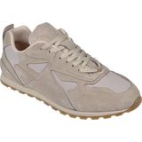 Sms Hakiki Deri Düz Kadın Spor Ayakkabı Sneaker SMS-84144 Bej Süet