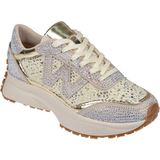 Sms Taş Detaylı Dantelli Kadın Spor Ayakkabı Sneaker SMS-83125 Bej Taşlı