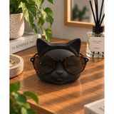 Smug Design 3D Cat Dekoratif Gözlük Standı - Siyah