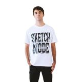 SMW Sketch Mode Oversize Beyaz Erkek Tişört – Unisex%100 Pamuk Minimal Streetwear Tshirt – Rahat Kalıp Günlük Giyim