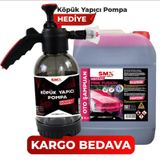 Smx %90 Cilalı Pink Fusion Oto Şampuanı 5 Lt + Köpük Yapıcı Kimyasal Dayanımlı Basınçlı Pompa 2 Litre