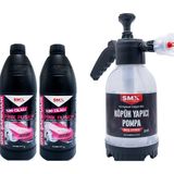Smx %90 Cilalı Pink Fusion Oto Şampuanı 750 ml 2ADET Profesyonel Temizlik ve Köpük Pompası