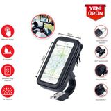 Smx Motosiklet Telefon Tutucusu, Araç Gidonuna Monte Edilen Deri Fermuarlı Telefon Tutucu – 18 × 10 cm BR5901964