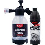 SMX Premium Kalite %60 Cilalı Fırçasız Oto Şampuanı 750 ml ve Etkili Temizlik İçin 2 Litre Köpük Yapıcı