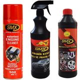 Smx Susuz Motor Temizleme Seramik Katkılı Cila Demir Tozu Jant Temizleyici Set