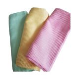 Smyrna Tekstil 3 Adet Alman Orijinal Kalite Ilbays Bez Kare Desen Temizlik Bezi Iz Bırakmayan Premium Cam Bezi 40X60CM - Pembe - Yeşil - Standart