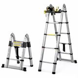 Sn-29683 4+4 Metre Teleskopik Merdiven Karavan & Tekne Katlanır Alüminyum