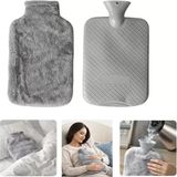 SN-29909 Peluş Kılıflı Yumuşak Dokulu 30 cm 2000 ml Kapasiteli Sıcak Su Torbası - Çok Renkli