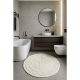 SN COTTONIA HOME Yıkanabilir Yumuşak Banyo Paspas 120 x 120 Yuvarlak