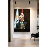 Sn.recep Tayyip Erdoğan 4 Kanvas Tablo Ev Duvar Salon Ofis Dükkan Hediyelik Dekarasyon Ölçü Seçiniz. - 50 X 70