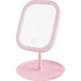 SNA Led Işıklı Makyaj Aynası Masa Üstü 3 Modlu Sarj Edilebilir - Açık Pembe