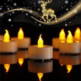 SNA Pilli Led Tealight Mum Sıcak Sarı Renk Dekorasyon Süsleme Düğün Kına Organizasyon (24)