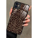 Snacase Apple iPhone 11 ile Uyumlu Kahverengi Leopar Tasarımlı Glossy Premium Kılıf
