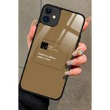 Snacase Apple iPhone 11 ile Uyumlu Müslüm Gürses Şarkı Sözü Tasarımlı Glossy Premium Kılıf, Kahverengi