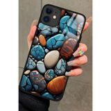 Snacase Apple iPhone 11 ile Uyumlu Renkli Taş Tasarımlı Glossy Premium Kılıf