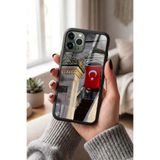 Snacase Apple iPhone 11 Pro ile Uyumlu Türk Bayrağı Tasarımlı Glossy Premium Silikon Kılıf, Siyah AppleiPhone11Pro_1334