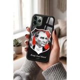 Snacase Apple iPhone 11 Pro Max ile Uyumlu Mustafa Kemal Atatürk Tasarımlı Glossy Premium Silikon Kılıf, Siyah iPhone11ProMaxMUSTAFAKEMAL_ATATÜRK-2