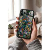 Snacase Apple iPhone 11 Pro Max ile Uyumlu Renkli Oyuncak Silahlar Tasarımlı Glossy Premium Silikon Kılıf, Siyah