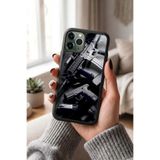 Snacase Apple iPhone 11 Pro Max ile Uyumlu Saldırı Tüfeği Tasarımlı Glossy Premium Silikon Kılıf, Siyah