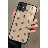 Snacase Apple iPhone 11 Uyumlu Ayıcık Tasarımlı Glossy Premium Kılıf, Kahverengi
