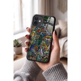 Snacase Apple iPhone 12 ile Uyumlu Renkli Oyuncak Silahlar Tasarımlı Glossy Premium Silikon Kılıf, Siyah