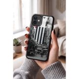 Snacase Apple iPhone 12 ile Uyumlu Türk Bayrağı Tasarımlı Glossy Premium Silikon Kılıf, Siyah AppleiPhone12 - BEŞİKTAŞ_7