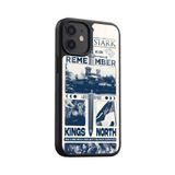 Snacase Apple iPhone 12 Mini ile Uyumlu Game Of Thrones Tasarımlı Glossy Premium Silikon Kılıf, Siyah