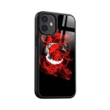 Snacase Apple iPhone 12 Mini ile Uyumlu Türk Bayrağı Tasarımlı Glossy Premium Silikon Kılıf, Siyah AppleiPhone12MİNİ_1335
