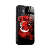 Snacase Apple iPhone 12 Mini ile Uyumlu Türk Bayrağı Tasarımlı Glossy Premium Silikon Kılıf, Siyah AppleiPhone12MİNİ_1337