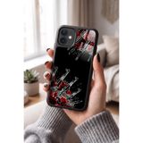 Snacase Apple iPhone 12 Pro ile Uyumlu Otomatik Tüfek Tasarımlı Glossy Premium Silikon Kılıf, Siyah