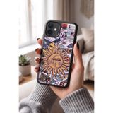 Snacase Apple iPhone 12 Pro ile Uyumlu Tarot Kartları Tasarımlı Glossy Premium Kılıf, Silikon, Siyah