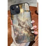 Snacase Apple iPhone 13 ile Uyumlu Sarı Çiçek Tasarımlı Glossy Premium Silikon Kılıf, Siyah AppleiPhone13_377