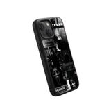 Snacase Apple iPhone 13 Mini ile Uyumlu Korku Maskesi Tasarımlı Glossy Premium Silikon Kılıf, Siyah