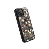 Snacase Apple iPhone 13 Mini ile Uyumlu Papatya Çiçek Desenleri Tasarımlı Glossy Premium Silikon Kılıf, Siyah