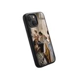 Snacase Apple iPhone 13 Mini ile Uyumlu Vintage Elbise Tasarımlı Glossy Premium Kılıf, Silikon, Siyah