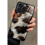 Snacase Apple iPhone 13 Pro ile Uyumlu Kahverengi Leopar Tasarımlı Glossy Premium Kılıf