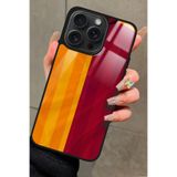 Snacase Apple iPhone 13 Pro Max ile Uyumlu Futbol Takımı Tasarımlı Glossy Premium Kılıf, Galatasaray, Çift Katmanlı