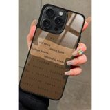 Snacase Apple iPhone 13 Pro Max ile Uyumlu Kahverengi Poster Tasarımlı Glossy Premium Kılıf
