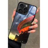 Snacase Apple iPhone 13 Pro Max ile Uyumlu Stadyum Tasarımlı Glossy Premium Kılıf, Galatasaray