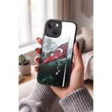Snacase Apple iPhone 14 Plus ile Uyumlu Türk Bayrağı Tasarımlı Glossy Premium Silikon Kılıf, Siyah Apple iPhone 14 Plus - TURK-1