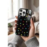 Snacase Apple iPhone 14 Pro ile Uyumlu Renkli Çiçek Deseni Glossy Premium Silikon Kılıf